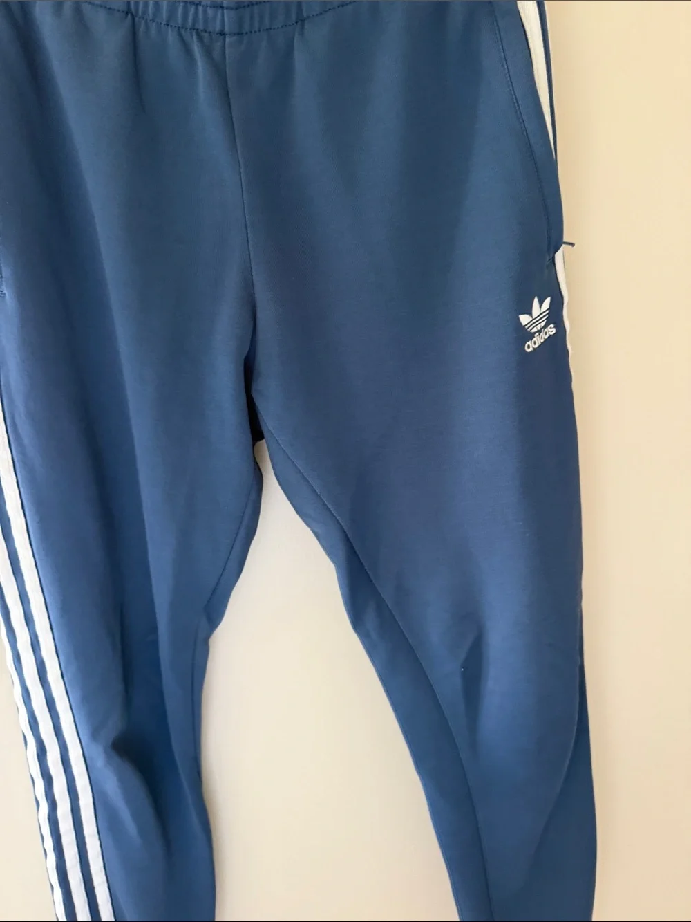 adidas Navy Blue Kids 3-Stripe Joggers